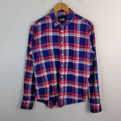 CHEAP MONDAY チープマンデー 長袖シャツ チェック柄 ブルー Sサイズ メンズ 古着 ストリート モード アメカジのサムネイル