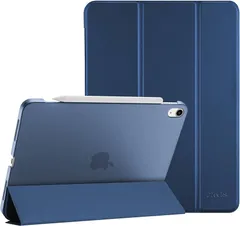 ProCase iPad Air 11インチ ケース M4 2026 / M3 2025 / M2 2024 / iPad Air 第5世代 2022 / 第4世代 2020 軽量 スタンド 三つ折り フォリオ保護ケース 半透明バックカバー Apple