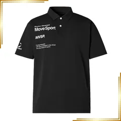 【新品】 MOVESPORT(ムーブスポーツ) ポロシャツ デサント 襟付き タフ 丈夫 耐久性 ストレッチ 吸汗速乾 UV CUT(UPF50+) トレーニング ジム ランニング ウォーキング メンズ ST6SHST0M_BK00_XO 1