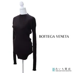 BOTTEGA VENETA ボッテガ リブニット トップス XLサイズ ウール100 ブラウン 長袖 レディース 26k228-3のサムネイル