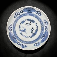 骨董 青白磁の風景画皿 - メルカリ