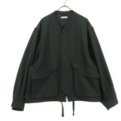 美品 LIDNM リドム 長袖 ノーカラー ジップアップ ジャケット M グレー系 袖取外し可  ベスト切替 メンズ 古着のサムネイル