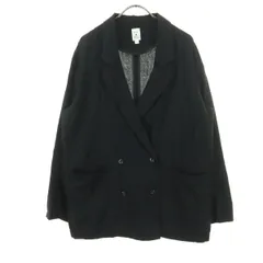 niko and... ニコアンド ダブルブレスト テーラードジャケット XL ブラック メンズ 古着