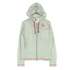 le coq sportif ルコックスポルティフ ワンポイントロゴ 長袖 メッシュ ジップ フーディジャケット M ライトグレー レディース 古着のサムネイル
