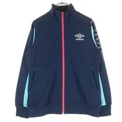 umbro アンブロ ワンポイントロゴ 長袖 トラックジャケット M ネイビー ジャージ レディース 古着のサムネイル