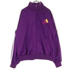 PUNYUS プニュズ ワンポイント サツマイモ 長袖 トラックジャケット 1 パープル ジャージ レディース 古着