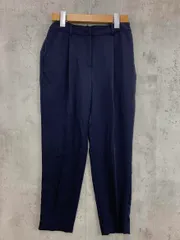 NATURAL BEAUTY BASIC ナチュラルビューティーベーシック ポリエステルドビー クロップド パンツ sizeS/紺 ■◇ レディース
