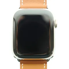 エルメス HERMES Apple Watch Series 8 (GPS +Cellularモデル) 45mmシルバー Z刻印 シリーズ8 セルラーモデル アップルウォッチ スマートウォッチ 腕時計 デジタル シルバーカラー 茶 /MI ■OS ■OHのサムネイル
