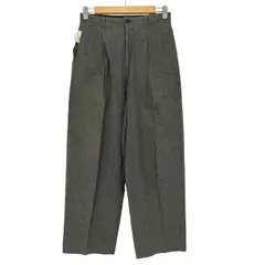コムデギャルソンオム COMME des GARCONS HOMME 80-90s archive 金文字タグ カスリ 1タック コットン センタープレス ワイド テーパード スラックス メンズ JPN：M 