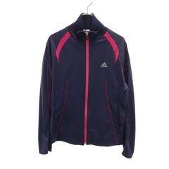 adidas CLIMALITE ジャージ ジャケット ネイビー ピンク - メルカリ