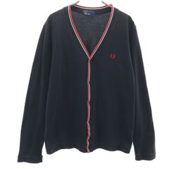 FRED PERRY フレッドペリー カーディガン L ネイビー 月桂樹 ロゴ