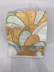 袋帯/正絹/シルバー×金/振袖用/仕立上がり