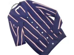 B:MING BEAMS ビームス ストライプ カーディガン sizeS/濃紺 ■◇ メンズのサムネイル