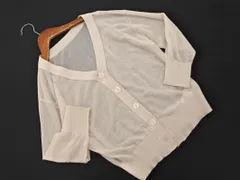 MERCURYDUO マーキュリーデュオ シアー Vネック カーディガン sizeF/アイボリー ■◇ レディース