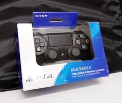 T【HY】【動作品】SONY 純正 PS4 DUALSHOCK4 ワイヤレスコントローラー CUH-ZCT2J ジェットブラック 箱あり Bluetooth対応 タッチパッド 振動機能[送料無料(一部地域を除く)]HY004