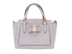 Samantha Vega サマンサベガ レザー ポーチ付き ハンド バッグ グレー ■■ レディース