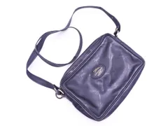 ロンシャン LONGCHAMP レザー 総柄 ショルダー バッグ 黒 ■■ レディース