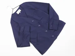 arnold palmer アーノルドパーマー ノーカラー ジャケット size2/紺 ■◇ レディース