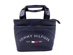 TOMMY HILFIGER トミーヒルフィガー ロゴ ハンド バッグ 紺 ■■ レディース