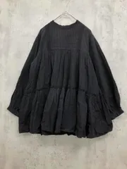 FREAK'S STORE フリークスストア Aライン フリル ギャザーレース ティアード ブラウス シャツ sizeF/黒 ■◇ レディース