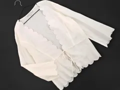LAURA ASHLEY ローラ アシュレイ リネン100% 刺繍 カーディガン size11/白 ■◇ レディース