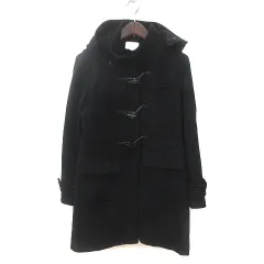 エマジェイムス EMMAJAMES ダッフルコート ウール アンゴラ混 総裏地 13 黒 ブラック /MS