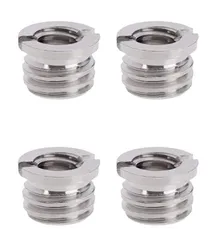 【数量限定】カメラネジ変換アダプター 1/4メス-3/8オス カメラネジアダプター アルミ合金変換ねじアダプター 接続ネジ 固定ネジ 三脚、カメラモニター、一脚、ボールヘッド、ライトスタンド、マイクスタンド用 4個セットのサムネイル