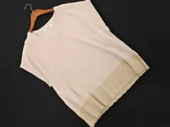 Golden Bear ゴールデンベア Vネック ニット ベスト sizeL/ライトベージュ ■◇ レディース