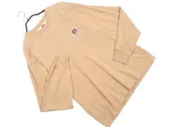 BEN DAVIS ベンデイビス ポケット 長袖 Tシャツ sizeM/ベージュ ■◇ メンズ