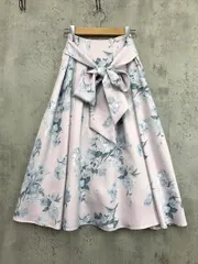 tocco closet トッコクローゼット ウエストリボン フラワープリント フレア スカート sizeM/総柄 ■◇ レディース