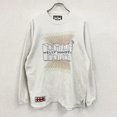 HELLY HANSEN　ヘリーハンセン　スウェット/トレーナー　デカロゴ　白　ホワイト　Lサイズ　古着