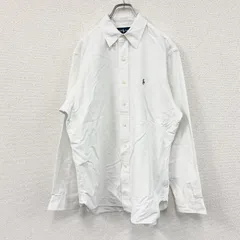 RALPH LAUREN 　ラルフローレン　Classic Fit　長袖ボタンダウンシャツ　白　ホワイト　16 1/2-35サイズ　古着