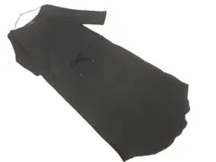 nano universe ナノユニバース ワッフル ドロスト ラウンドカット ワンピース size38/黒 ■◇ レディース