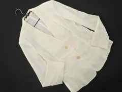 theory セオリー リネン混 ノーカラー ジャケット size2/白 ■◇ レディース