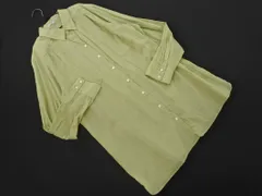 TRANS WORK トランスワーク 大きいサイズ ブラウス シャツ size46/緑 ◇■ レディースのサムネイル