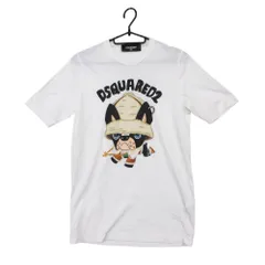 DSQUARED2 ディースクエアード 半袖Ｔシャツ ロゴ プリント プルオーバー トップス ホワイト XXS メンズ 【中古】