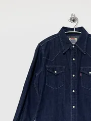 【Levi's】90s L/S デニムウエスタンシャツ S リーバイス Levis ヴィンテージ 古着