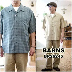 BARNS　バーンズアウトフィッターズ　半袖オープンカラーチェックシャツ　半袖シャツ　BR26245のサムネイル