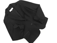 TO BE CHIC トゥービーシック アンゴラ混 ウエスト リボン 付き ジャケット size42/黒 ◇■ レディースのサムネイル