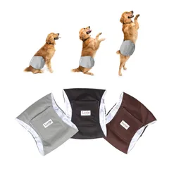 Luxja 犬用マナーベルト 男の子 メッシュ 防水 伸縮性 3点セット マーキング お漏らし お出かけ しつけ 介護用(XS,黒+グレー+コーヒー色)