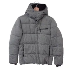 AZUL by moussy アズールバイマウジー ブルゾン 中綿ジャケット アウター ミドル丈 ジップアップ ハイネック フード グレー M レディース 【中古】