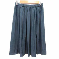 ユナイテッドアローズ UNITED ARROWS closet stor フレアスカート ミモレ ロング 紺 ネイビー /YK