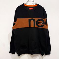 New Balance Golf Men's Lightweight Long-Sleeve Crew Neck Knit Sweater Pullover, Black/Orange, Size 5 (Equivalent to L) [Free Shipping]