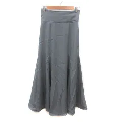 マジェスティックレゴン MAJESTIC LEGON フレアスカート ロング レースアップ M グレー /MS