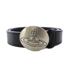 ヴィヴィアンウエストウッド Vivienne Westwood オーブバックルベルト レザー 黒 /BM
