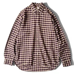 90s 巨人タグ J.CREW マチ付き チェック 長袖 コットン ボタンダウン シャツ M / Jクルー 90年代 オールド マルチカラー