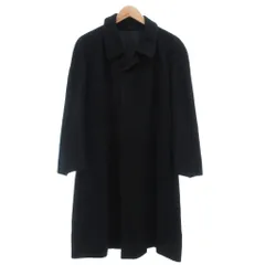ランバン LANVIN vintage ステンカラーコート バルマカーン カシミヤ ラグラン 比翼ボタン R46-44 黒 ブラック /KB ■ECG004のサムネイル