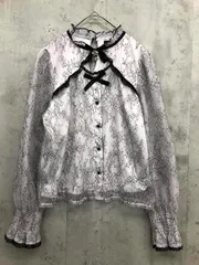 ROJITA ロジータ 1431130 配色レース長袖トップス ブラウス シャツ sizeF/ホワイト ■◇ レディース