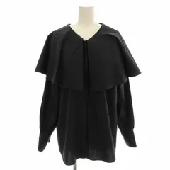 ブレンへイム BLENHEIM ビッグカラー シャツ ブラウス 比翼ボタン 長袖 M 黒 ブラック U337-003 /☆Gのサムネイル