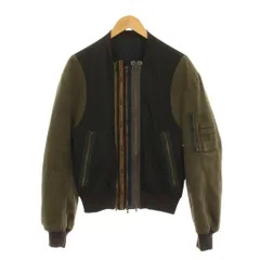 ラフシモンズ RAF SIMONS Multi Zip Bomber マルチジップ ボンバージャケット アウター 46 茶色 ブラウン カーキ /YMのサムネイル